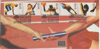 GRAN BRETAÑA: 1996 VERANO OLIMPICS SCOTT #1692a tira 5 primer día cubierta Foto 1 de 2