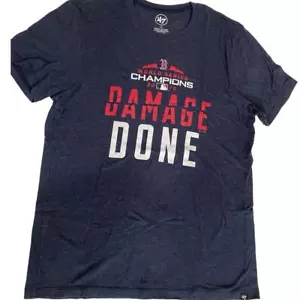 Maglietta grafica Boston Red Sox "Damage Done" World Series 2018 taglia large baseball - Foto 1 di 7
