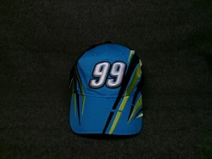Carl Edwards Hat Cap Strap Back Adjustable Mens Blue Green Aflac Racing NASCAR - Picture 1 of 10