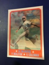 1988 Sportflics # 221 MARK MCGWIRE, MOLITOR, COLEMAN A's Vintage Nice Look ! 