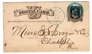 UX5 Cartolina postale Elyria OH fantasia Stati Uniti in cerchio a Philadelphia PA 1876 - Foto 1 di 2