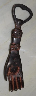 Girl Hand Shape Bottle Opener Brass Bottle Opener Pub Decor Wall Mounted BM290 - Image 1 of 3