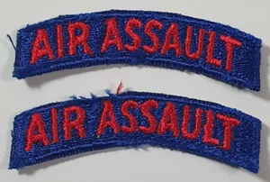 2 x Vietnam War Era 11th Air Assault Division US Army Arc Tab Patches Badges - Foto 1 di 3