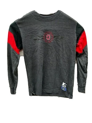 Ohio State OSU Buckeyes NCAA Starter Gris Rojo Camisa Manga Larga Niños Talla Mediana  Foto 1 de 4