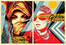Obey Giant - Golden Future For Some Print by shepard Fairey -Signed And numbered