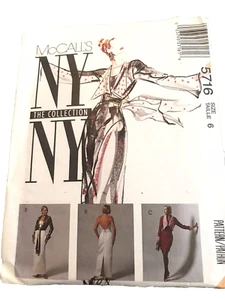 McCall's NY Collection #5716 Schnittmuster Gr. 6 Wickeljacke Abendkleid UNGESCHNITTEN - Bild 1 von 2