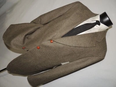 NWT Savile Row Men's Green Herringbone  jacket coat size 46 L - Image 1 of 4