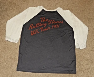 THE ROLLING STONES UK TOUR 1971 Long Sleeve T-SHIRT X-LARGE USA Lips - Picture 1 of 3