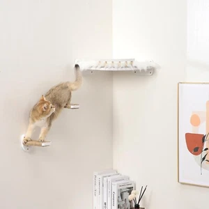 Estantes de pared para gatos, estantes y perchas para gatos para pared, muebles de pared para gatos, esquina C - Imagen 1 de 8