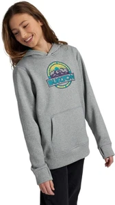 Burton Kids Hoodie Gray Oak Pullover Sweatshirt Graphic Outdoor Medium 10-12 - Picture 1 of 10