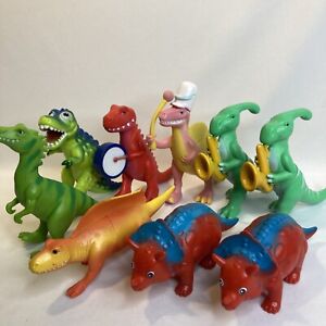 Vintage Ankyo 5 inch Dinosaurs Lot of 9 Plastic Toy Action Figures Dinosaur