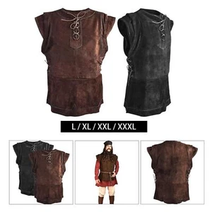 Medieval Pirate Costume Gothic Costumes Fancy Dress Waistcoat Men Pirate Costume - Picture 1 of 16