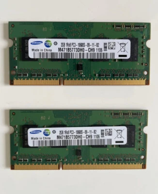 OEM!! APPLE MACBOOK PRO A1278 4GB 2GB+2GB RAM MEMORY PC3-10600s0911B2 - Image 1 of 3