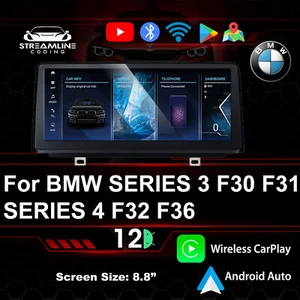 8.8" ANDROID 12 QUALCOMM FOR BMW SERIES 3 F30 F31 SERIES 4 F32 F36 EVO SYSTEM - Picture 1 of 6
