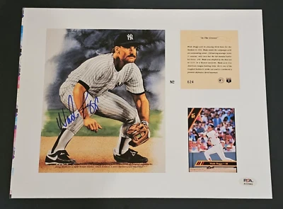 WADE BOGGS Signed 11x14 Art Print-HALL OF FAME-NEW YORK YANKEES-PSA - Image 1 of 3