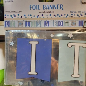 It's A Boy Bunting Banner New Baby boy Decoration New Arrival BABY SHOWER - Picture 1 of 5
