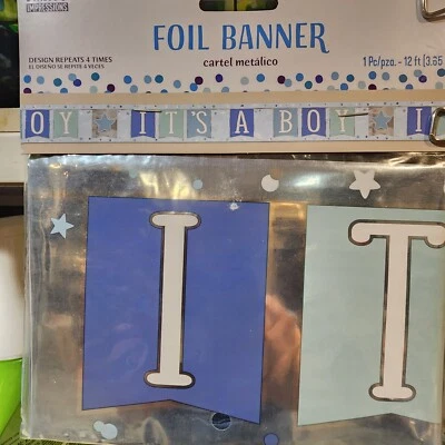 It's A Boy Bunting Banner Nuevo Bebé Niño Decoración Nueva Llegada BABY SHOWER Foto 1 de 4