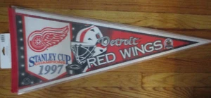 Original 1997 DETROIT RED WINGS Stanley Cup Champions Full Pennant Tag Express - Picture 1 of 1