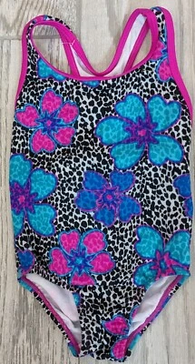 Speedo Youth Girl’s Sz 4 One Piece Swimsuit Cheetah Animal Print Razor Back NWT! - Image 1 of 2