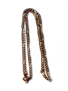 9ct Yellow Gold Hollow Figaro Chain 16 Inch Gift Boxed - Picture 1 of 1
