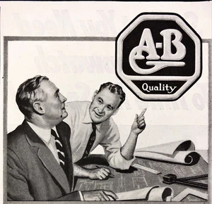 1953 Allen Bradley Motor Controls Vintage Print Ad See That Trademark? - Picture 1 of 2