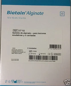 BIATAIN ALGINATE 10x10cm 4"x4" NEW IN BOX OUT OF DATE FOR TRAINING EDUCATIONAL - Picture 1 of 1