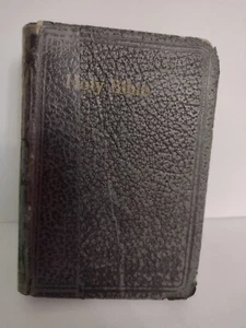 Vintage Miniaturbibel Altes und Neues Testament SEHR GETRAGEN - Bild 1 von 9
