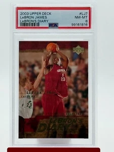 2003-04 Upper Deck Lebron James Lebron's Diary Cleveland Cavaliers LJ7 PSA 8 RC - Imagen 1 de 2
