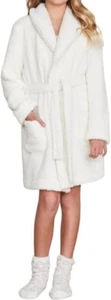 NWT Barefoot Dreams PEARL IVORY BRUSHED COZYCHIC YOUTH ROBE UNISEX Boy/Girl 6/7 - Picture 1 of 6