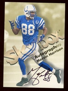 1998 Skybox Autographics Marvin Harrison Indianapolis Colts HOF Auto #NNO