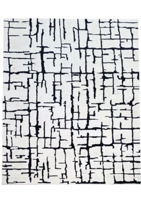 Hand Tufted rug - beige/black - Image 1 of 2