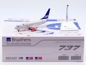 JC Wings 1:200 SAS Braathens Boeing B737-500 Diecast Aircraft Jet Model LN-BRO - Picture 1 of 15