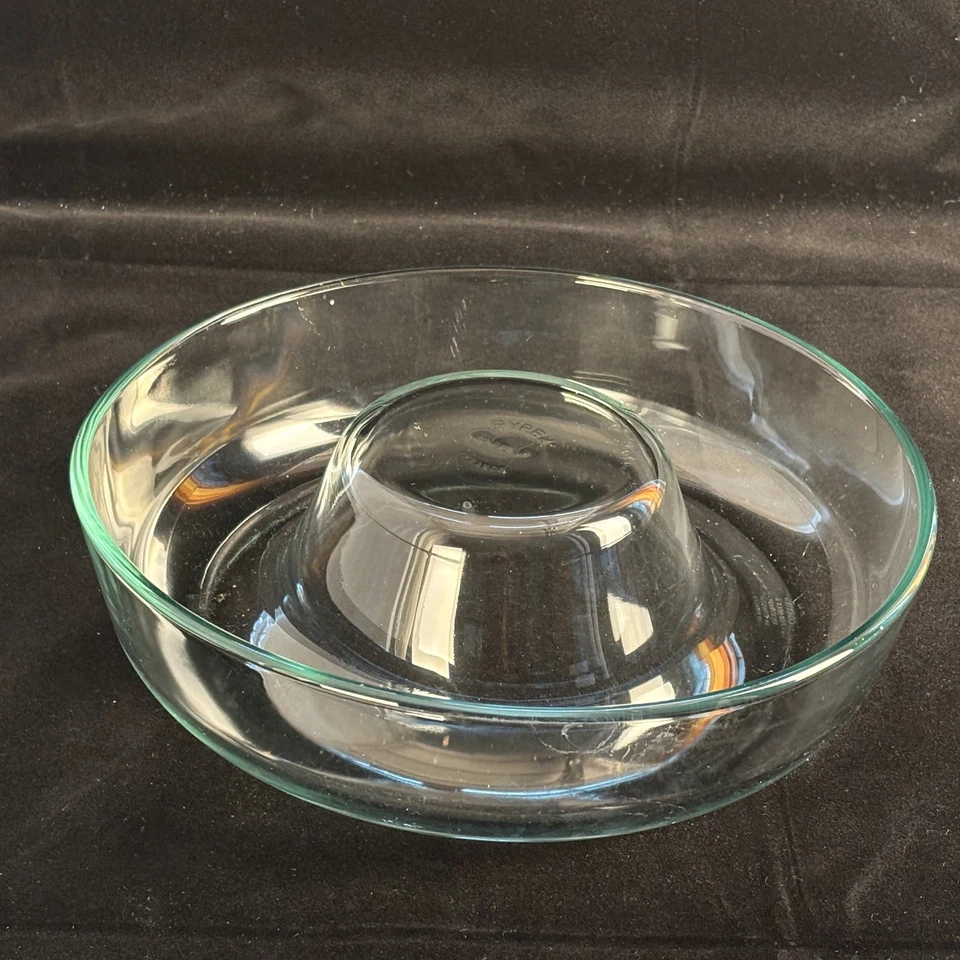 Pyrex Francia Bundt Pan Cake Anillo Gelatina Molde Vidrio Transparente 25cm Foto 1 de 4