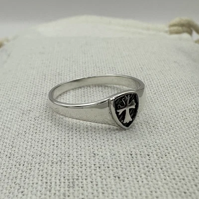 Anillo de sello para hombre | Plata de ley .925 | Talla 9 Foto 1 de 4