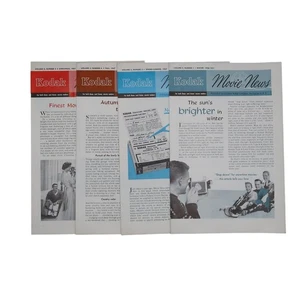 Kodak Movie News Magazine Booklet Set of Four (4) 1960 Eastman Kodak Vintage - Picture 1 of 14