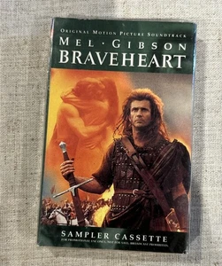 BRAVEHEART, MEL GIBSON SOUNDTRACK SAMPLER MOVIE NEW SEALED RARE PROMO CASSETTE - Picture 1 of 2