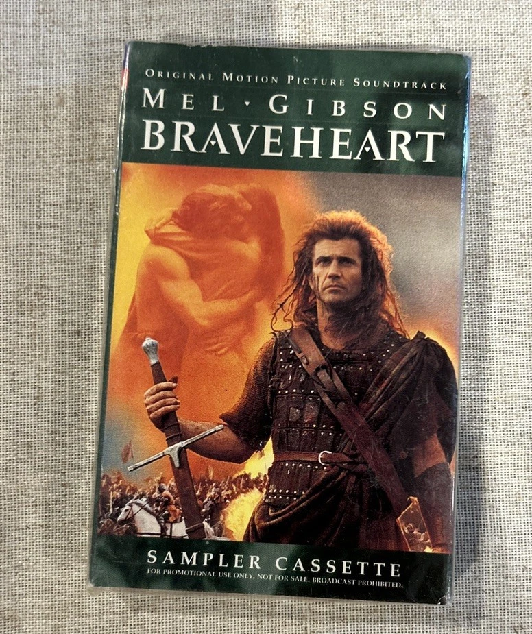 BRAVEHEART, MEL GIBSON SOUNDTRACK SAMPLER MOVIE NEW SEALED RARE PROMO CASSETTE - Image 1 of 2