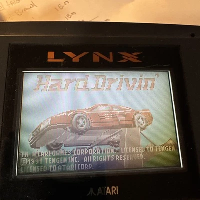 Hard Drivin' (Atari Lynx, 1990) Tested - Image 1 of 3