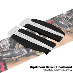 Chrome Driver Floorboard Footboard Inserts For Harley Softail Fat Boy 1986-2017 - Bild 1 von 17