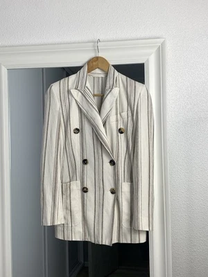Max Mara Blazer Linen Jacket Max Mara Striped Blazer Size:6 - Image 1 of 4