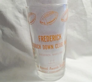 Vintage 1968 Frederick Maryland Touchdown Club Fußball Auszeichnungen Bankett Glas - Bild 1 von 1
