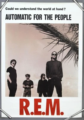 R.E.M. – rare original 1992 Warner Music promo poster AUTOMATIC FOR THE PEOPLE - Image 1 of 3
