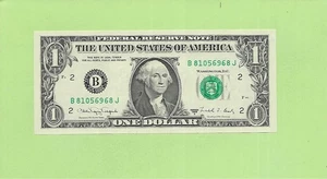 1988A ..UNCIRC $1  B 8105 6968 J  .... 1988A  $1  B-J    NICE NOTE     FRN - Picture 1 of 2