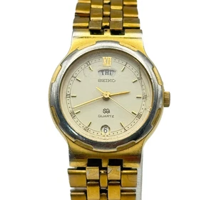 Seiko Quartz Day-Date Gold Watch 3Y03-0020 Japan Made – Working – Vintage - Picture 1 of 6