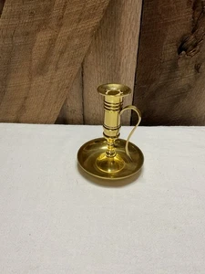 Brass Chamberstick Candle Holder 4.5" x 4" India - Picture 1 of 5