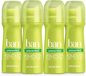 Ban Roll-On Deodorant, Unscented - 3.5 Oz - Picture 1 of 10