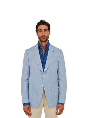 $5400 ISAIA NAPOLI Sky Blue Jacket Sport Coat Cashmere Silk Linen 44 US 54 EU 8R - Image 1 of 4