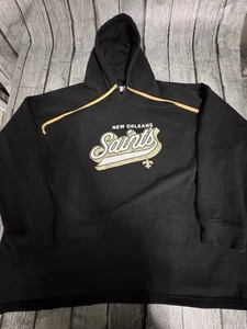 NWT Women’s Fanatics New Orleans Saints Hoodie 4XL Black Sweatshirt - Picture 1 of 9
