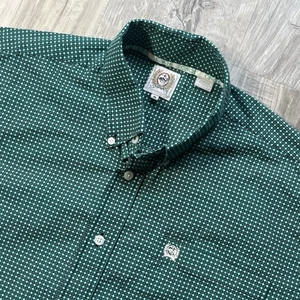 Cinch Dress Shirt Men's Medium Black & Green Classic Fit Cowboy Western Rodeo - Picture 1 of 7