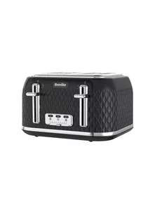 Breville Flow Collection 4 Slice Toaster - Black and Chrome - Picture 1 of 6